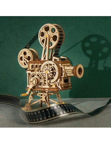 ROKR de Puzzle en 3D Projecteur de Film Vitascope Bâtiment en Bois